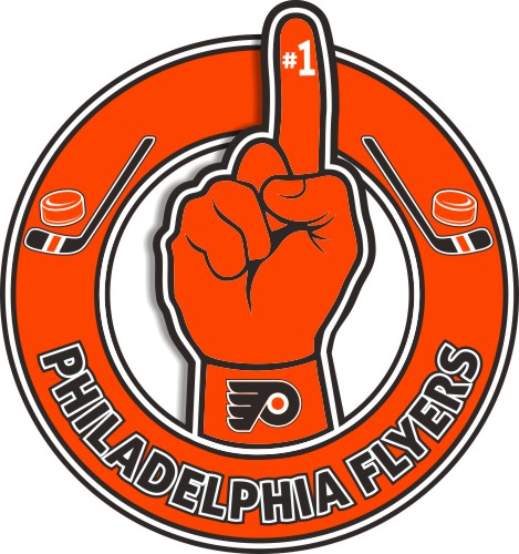 Number One Hand Philadelphia Flyers logo iron on paper